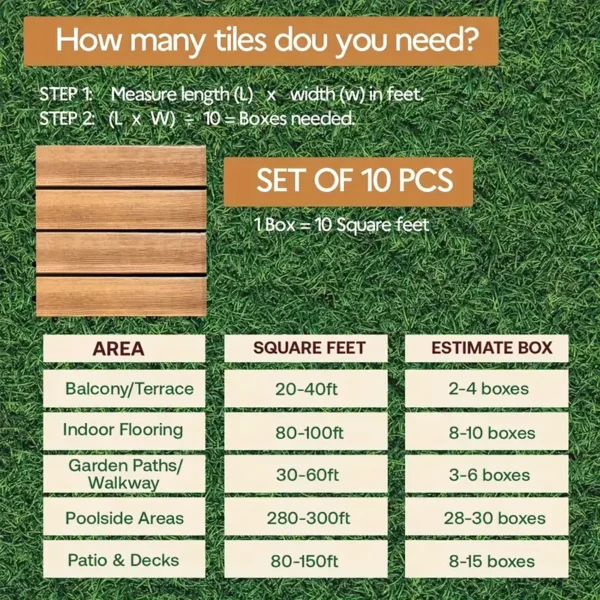 Interlocking Carbonized Hardwood Flooring