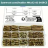 340pcs M4 Flat Head Wood Screw Set
