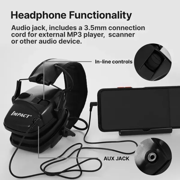 Impact Black Noise-Canceling Headphones